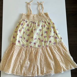 Girls yellow floral dress